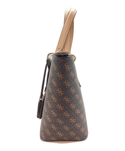 GUESS（ゲス）GUESS (ゲス) トートバッグ ブラック×ブラウンの古着・服飾アイテム