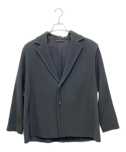 HOMME PLISSE ISSEY MIYAKE（オム プリッセ イッセイ ミヤケ）HOMME PLISSE ISSEY MIYAKE (オム プリッセ イッセイ ミヤケ) プリーツジャケット ブラック サイズ:Freeの古着・服飾アイテム