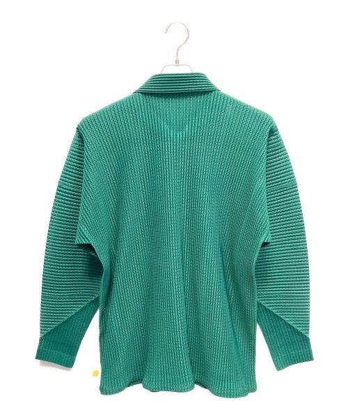 HOMME PLISSE ISSEY MIYAKE（オム プリッセ イッセイ ミヤケ）HOMME PLISSE ISSEY MIYAKE (オム プリッセ イッセイ ミヤケ) プリーツコーチジャケット グリーン サイズ:3の古着・服飾アイテム