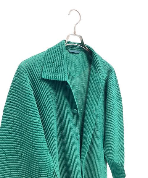 HOMME PLISSE ISSEY MIYAKE（オム プリッセ イッセイ ミヤケ）HOMME PLISSE ISSEY MIYAKE (オム プリッセ イッセイ ミヤケ) プリーツコーチジャケット グリーン サイズ:3の古着・服飾アイテム