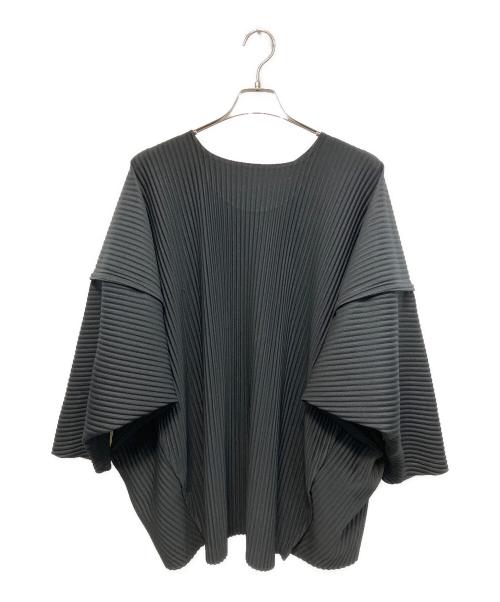 HOMME PLISSE ISSEY MIYAKE（オム プリッセ イッセイ ミヤケ）HOMME PLISSE ISSEY MIYAKE (オム プリッセ イッセイ ミヤケ) プリーツブラウス ブラック サイズ:3の古着・服飾アイテム