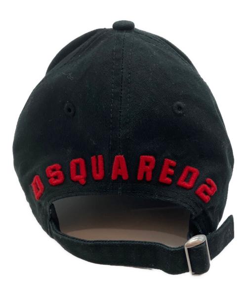 DSQUARED2（ディースクエアード）DSQUARED2 (ディースクエアード) ロゴ キャップ ブラックの古着・服飾アイテム