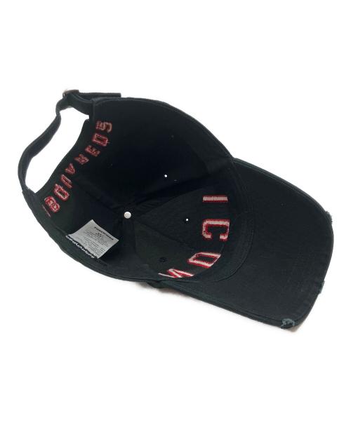 DSQUARED2（ディースクエアード）DSQUARED2 (ディースクエアード) ロゴ キャップ ブラックの古着・服飾アイテム