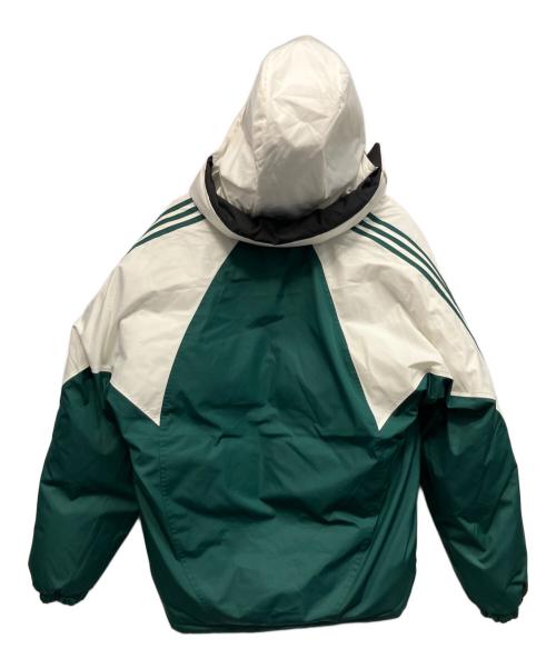 adidas（アディダス）adidas (アディダス) リバーシブルダウンジャケット グリーン×ブラック サイズ:XLの古着・服飾アイテム