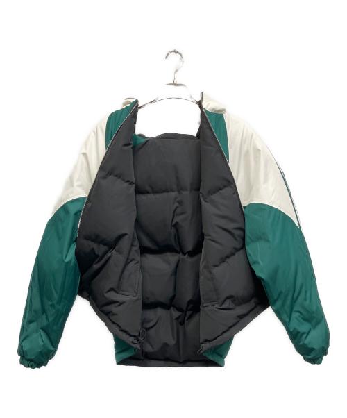 adidas（アディダス）adidas (アディダス) リバーシブルダウンジャケット グリーン×ブラック サイズ:XLの古着・服飾アイテム