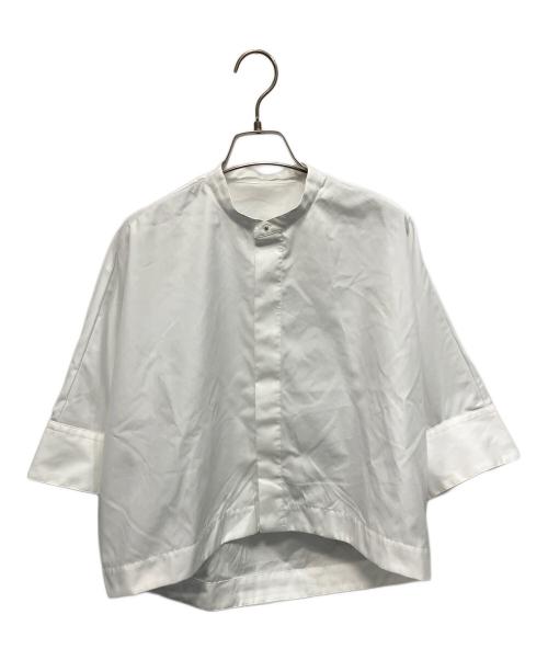 MACPHEE（マカフィー）MACPHEE (マカフィー) コットンブロードクロップドシャツ 半袖シャツ ホワイト サイズ:36の古着・服飾アイテム
