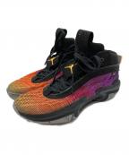 NIKEナイキ）の古着「エア ジョーダン 36 PF ハイカットスニーカー」｜ブラック×オレンジ