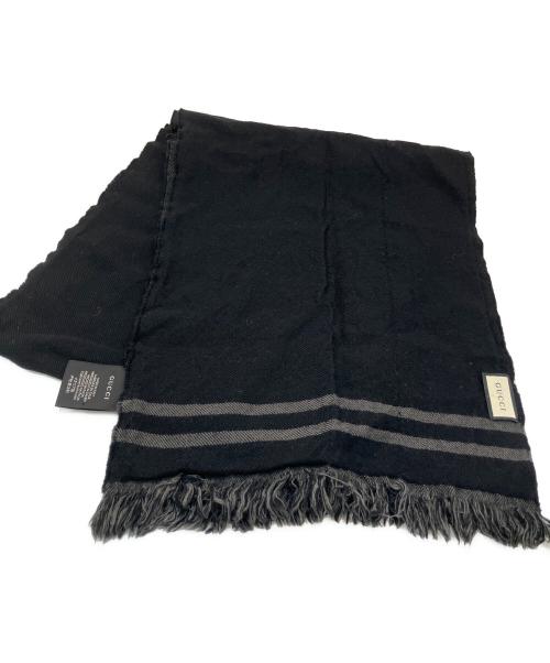 GUCCI（グッチ）GUCCI (グッチ) GUCCI(グッチ)ストール ブラックの古着・服飾アイテム