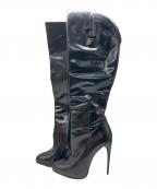 GUCCIグッチ）の古着「ハイヒールロングブーツ」｜ブラック