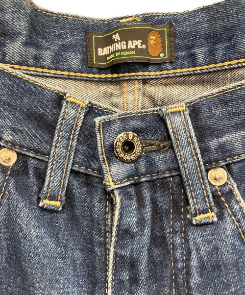 A BATHING APE（ア ベイシング エイプ）A BATHING APE (ア ベイシング エイプ) デニムパンツ ブルー サイズ:Ｓの古着・服飾アイテム