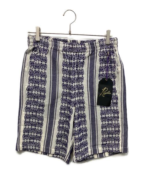 Needles（ニードルズ）Needles (ニードルズ) ショートパンツ ホワイト×パープル サイズ:Sの古着・服飾アイテム