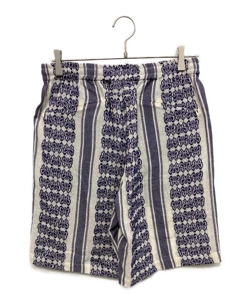 Needles（ニードルズ）Needles (ニードルズ) ショートパンツ ホワイト×パープル サイズ:Sの古着・服飾アイテム