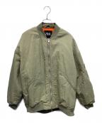 ZARAザラ）の古着「23AW OVERSIZE NYLON BOMBER JACKET フライトジャケット」｜カーキ