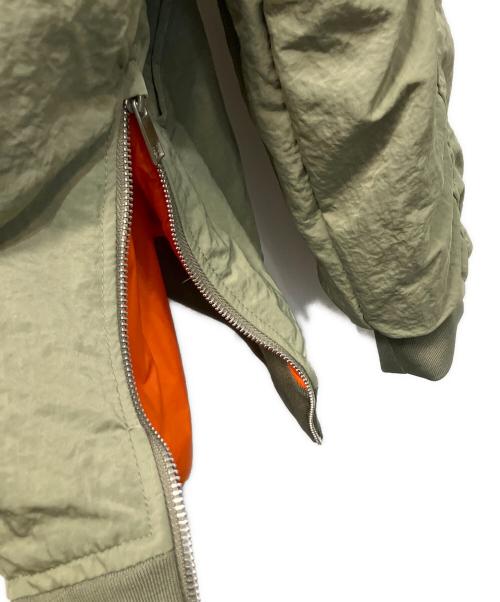 ZARA（ザラ）ZARA (ザラ) 23AW OVERSIZE NYLON BOMBER JACKET フライトジャケット カーキ サイズ:Lの古着・服飾アイテム