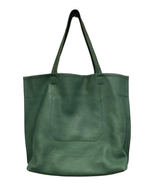 土屋鞄（ツチヤカバン）土屋鞄 (ツチヤカバン) カラーダイアリーコンフィトート　レザートートバッグ グリーンの古着・服飾アイテム