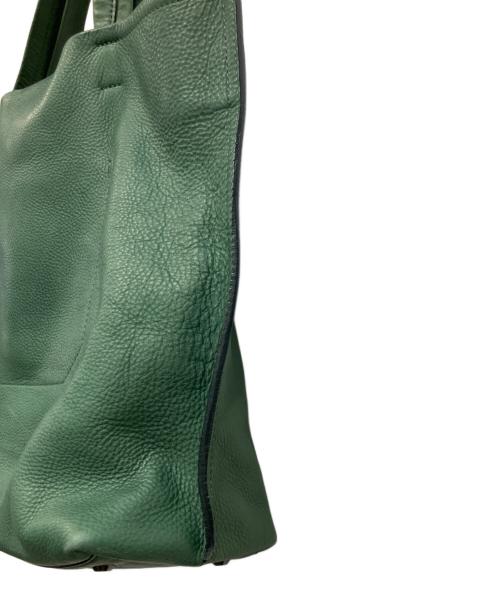 土屋鞄（ツチヤカバン）土屋鞄 (ツチヤカバン) カラーダイアリーコンフィトート　レザートートバッグ グリーンの古着・服飾アイテム