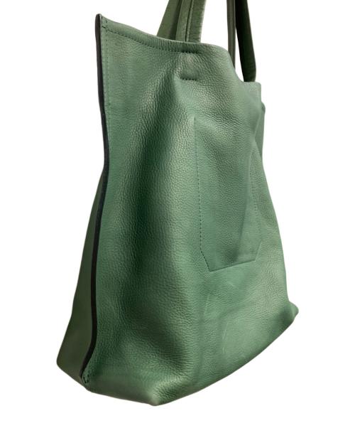 土屋鞄（ツチヤカバン）土屋鞄 (ツチヤカバン) カラーダイアリーコンフィトート　レザートートバッグ グリーンの古着・服飾アイテム