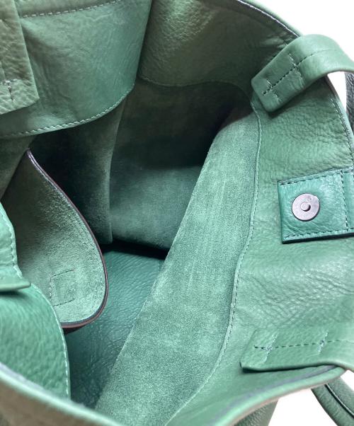 土屋鞄（ツチヤカバン）土屋鞄 (ツチヤカバン) カラーダイアリーコンフィトート　レザートートバッグ グリーンの古着・服飾アイテム