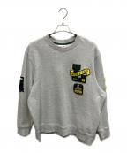 LACOSTEラコステ）の古着「ヘリテージワッペンクルーネックスウェット」｜グレー