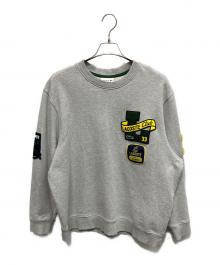 LACOSTE（ラコステ）の古着「ヘリテージワッペンクルーネックスウェット」｜グレー
