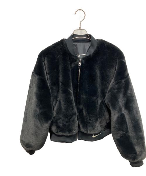 NIKE（ナイキ）NIKE (ナイキ) リバーシブル NSW FAUX FUR BOMBEER ファックスファーボンバージャケット ブラック サイズ:Lの古着・服飾アイテム