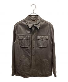 Eddie Bauer（エディーバウアー）の古着「ラムレザージャケット」｜ブラウン
