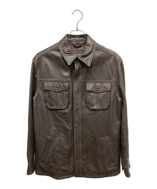 Eddie Bauer（エディーバウアー）Eddie Bauer (エディーバウアー) ラムレザージャケット ブラウン サイズ:Mの古着・服飾アイテム