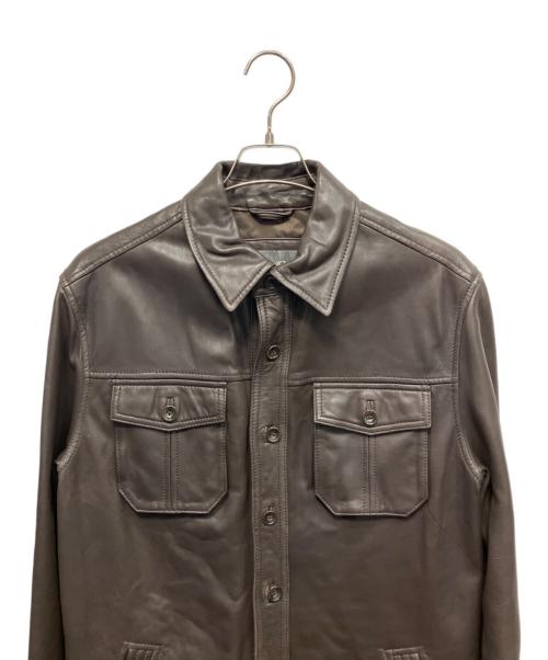 Eddie Bauer（エディーバウアー）Eddie Bauer (エディーバウアー) ラムレザージャケット ブラウン サイズ:Mの古着・服飾アイテム