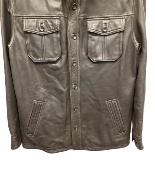 Eddie Bauer（エディーバウアー）Eddie Bauer (エディーバウアー) ラムレザージャケット ブラウン サイズ:Mの古着・服飾アイテム