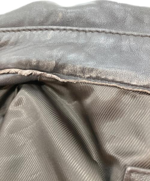 Eddie Bauer（エディーバウアー）Eddie Bauer (エディーバウアー) ラムレザージャケット ブラウン サイズ:Mの古着・服飾アイテム