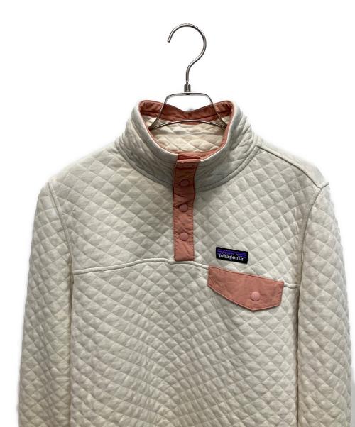 Patagonia（パタゴニア）Patagonia (パタゴニア) W's Organic Cotton Quilt Snap-T Pullover 長袖カットソー ホワイト サイズ:Sの古着・服飾アイテム