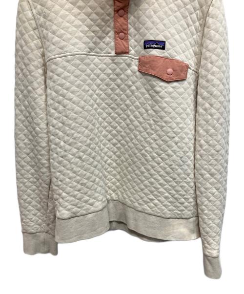 Patagonia（パタゴニア）Patagonia (パタゴニア) W's Organic Cotton Quilt Snap-T Pullover 長袖カットソー ホワイト サイズ:Sの古着・服飾アイテム