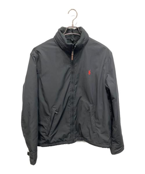 POLO RALPH LAUREN（ポロ・ラルフローレン）POLO RALPH LAUREN (ポロ・ラルフローレン) ロゴ刺繍 ナイロンジャケット ブラック サイズ:Lの古着・服飾アイテム