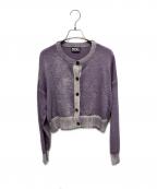 DIESELディーゼル）の古着「クロップドカーディガン 薄手カーディガン」｜パープル