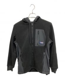 DIESEL（ディーゼル）の古着「ブラック フリース ナイロンジャケット」｜ブラック