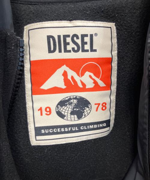 DIESEL（ディーゼル）DIESEL (ディーゼル) ブラック フリース ナイロンジャケット ブラック サイズ:XSの古着・服飾アイテム