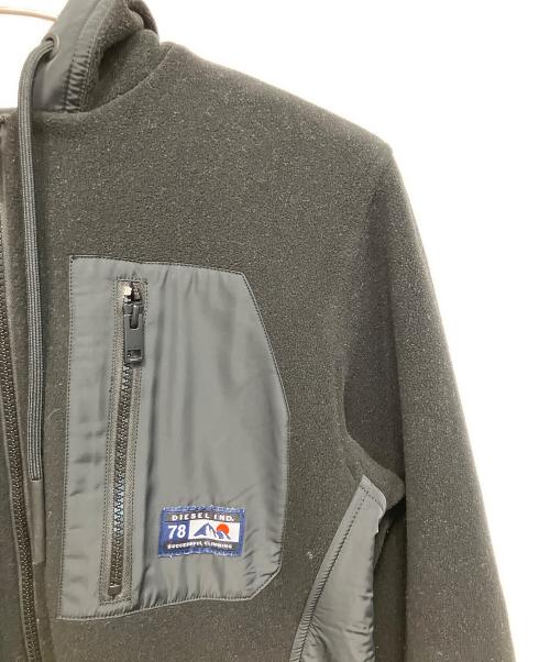 DIESEL（ディーゼル）DIESEL (ディーゼル) ブラック フリース ナイロンジャケット ブラック サイズ:XSの古着・服飾アイテム