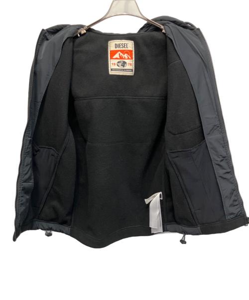 DIESEL（ディーゼル）DIESEL (ディーゼル) ブラック フリース ナイロンジャケット ブラック サイズ:XSの古着・服飾アイテム