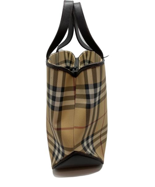 BURBERRY（バーバリー）BURBERRY (バーバリー) ノバ チェック ハンドバッグ ベージュの古着・服飾アイテム