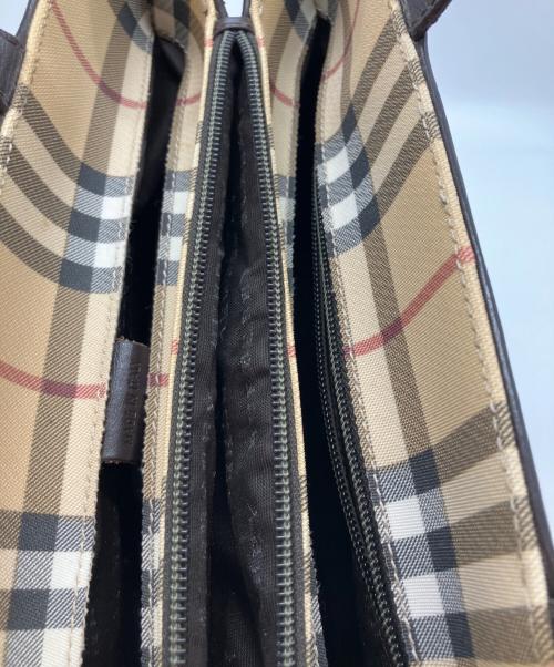 BURBERRY（バーバリー）BURBERRY (バーバリー) ノバ チェック ハンドバッグ ベージュの古着・服飾アイテム