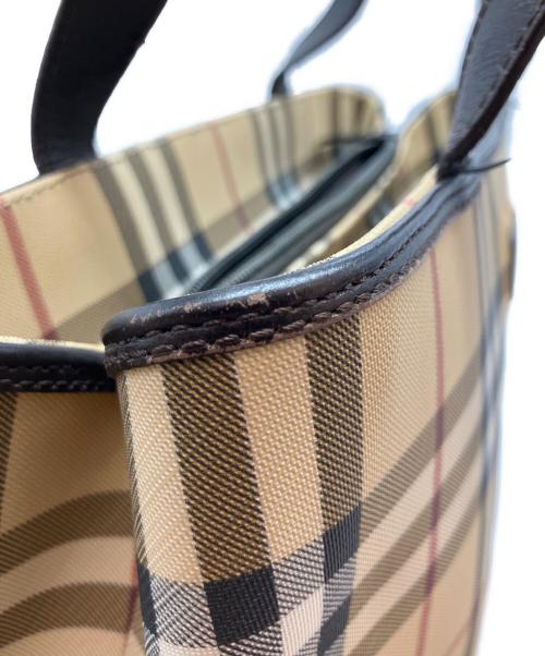 BURBERRY（バーバリー）BURBERRY (バーバリー) ノバ チェック ハンドバッグ ベージュの古着・服飾アイテム