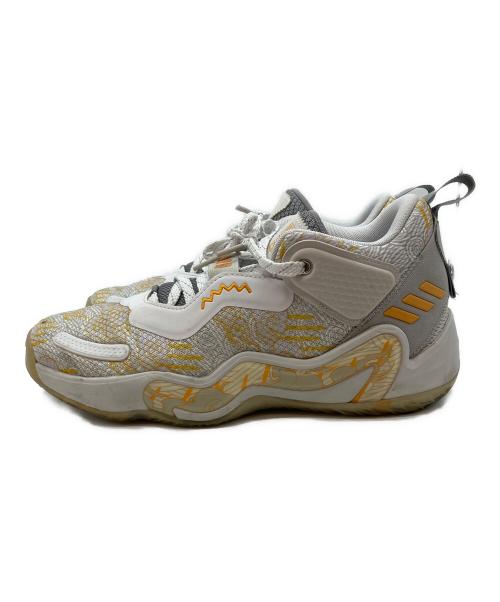 adidas（アディダス）adidas (アディダス) D.O.N. Issue #3 三国志 ローカットスニーカー ホワイト×グレー サイズ:27.5cmの古着・服飾アイテム
