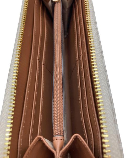 MICHAEL KORS（マイケル・コース）MICHAEL KORS (マイケル・コース) コーテッドキャンバス 長財布 ホワイトの古着・服飾アイテム