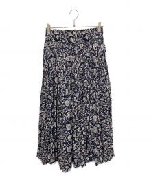 eternite de soi-e（エテルニテ ドゥ ソワ）の古着「花柄 ロングスカート」｜ネイビー