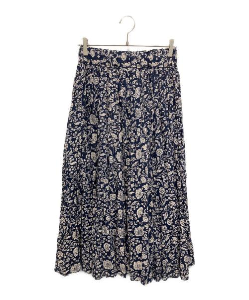 eternite de soi-e（エテルニテ ドゥ ソワ）eternite de soi-e (エテルニテ ドゥ ソワ) 花柄 ロングスカート ネイビー サイズ:1の古着・服飾アイテム