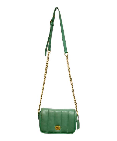 COACH（コーチ）COACH (コーチ) チェーンショルダーバッグ C3843 グリーンの古着・服飾アイテム