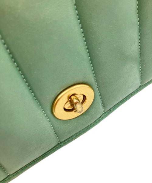 COACH（コーチ）COACH (コーチ) チェーンショルダーバッグ C3843 グリーンの古着・服飾アイテム