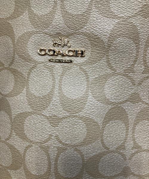 COACH（コーチ）COACH (コーチ) シグネチャー トートバッグ F58292 ホワイト×ベージュの古着・服飾アイテム