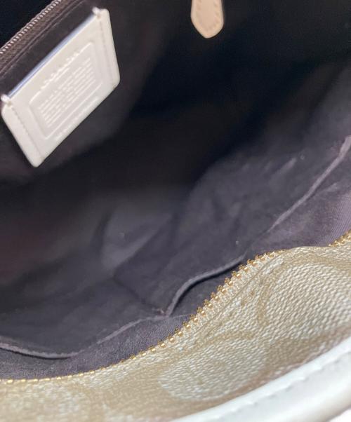 COACH（コーチ）COACH (コーチ) シグネチャー トートバッグ F58292 ホワイト×ベージュの古着・服飾アイテム