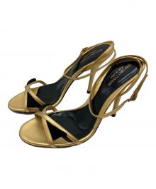 sergio rossi（セルジオロッシ）の古着「ハイヒールパンプス」｜ゴールド×ブラック